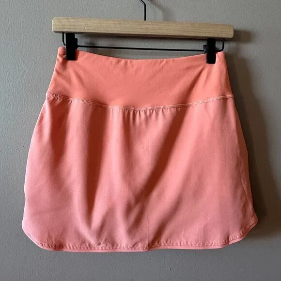 Women's XS Baleaf Pleated Athletic Skirt/Skort in Peach Pleated High Waist - Picture 3 of 8